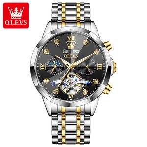 Gran <span class=keywords><strong>oferta</strong></span> OLEVS 6621, <span class=keywords><strong>reloj</strong></span> cronógrafo deportivo automático para <span class=keywords><strong>hombre</strong></span>, <span class=keywords><strong>reloj</strong></span> <span class=keywords><strong>inteligente</strong></span> de moda de negocios resistente al agua con banda de acero inoxidable - Product Image 2
