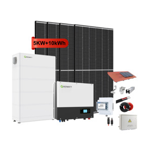 <span class=keywords><strong>Growatt</strong></span> ระบบพลังงานแสงอาทิตย์ไฮบริด5KW + 10kWh ระบบเก็บพลังงานแผง440W สีดำทั้งหมด - Product Image 1