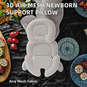 وسادة دعم كاملة للجسم من البوليستر الشبكي ثلاثي الأبعاد، مقعد سيارة وعربة أطفال 2 في 1 قابل للطي ومتعدد الوظائف، مناسب لعمر 1-2 سنة - Product Image 4