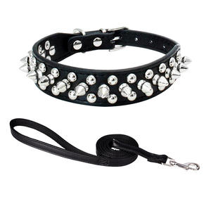 El <span class=keywords><strong>Collar</strong></span> para mascotas con remaches antimordeduras más vendido, <span class=keywords><strong>Collar</strong></span> para perro estilo Bullet Punk inspirado en Ultra-Cool con correa - Product Image 3