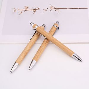 Customized Logo Advertising Bamboo and Wood Push-Button Promotional Gift Engraved Bamboo Ballpoint Pen - Product Image 2