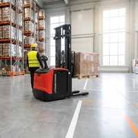 Chariot élévateur électrique à palettes pour entrepôt, 1,5 tonne, batterie au plomb-acide, chariot élévateur à fourches étroites, transpalette électrique 1,5T