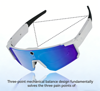 Lunettes de soleil intelligentes à commande vocale AI avec logo personnalisé pour le cyclisme, hommes et femmes, lunettes de sport intelligentes professionnelles pour le cyclisme et la course à pied