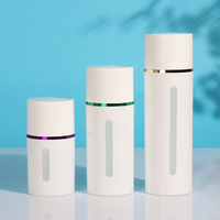 Flacon pompe sans air en PP blanc, distributeur de sérum et de lotion sous vide avec fenêtre transparente, emballage cosmétique OEM ODM