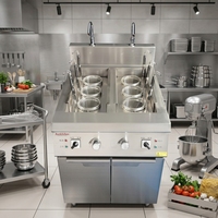 Cuisinière à nouilles électrique RKMF-P266 en acier inoxydable à six bacs, facile à utiliser et à prix abordable
