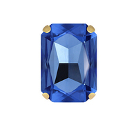 Strass en verre rectangulaire octogonal doré Selina Crystal pour accessoires vestimentaires, chaussures, chapeaux, sacs, robes de mariée