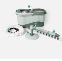Kit de nettoyage de sol rotatif à manche trapézoïdal magique, balai essoreur en acier inoxydable et serpillière rotative à 360°, directement de l'usine