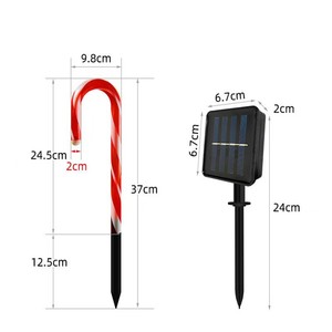 Lámpara Solar de 8 Modos, Color Caramelo, Recargable, 3500K, Luz Blanca Cálida, IP65, Impermeable, LED, Decoración Navideña para Exteriores, Jardín - Product Image 6
