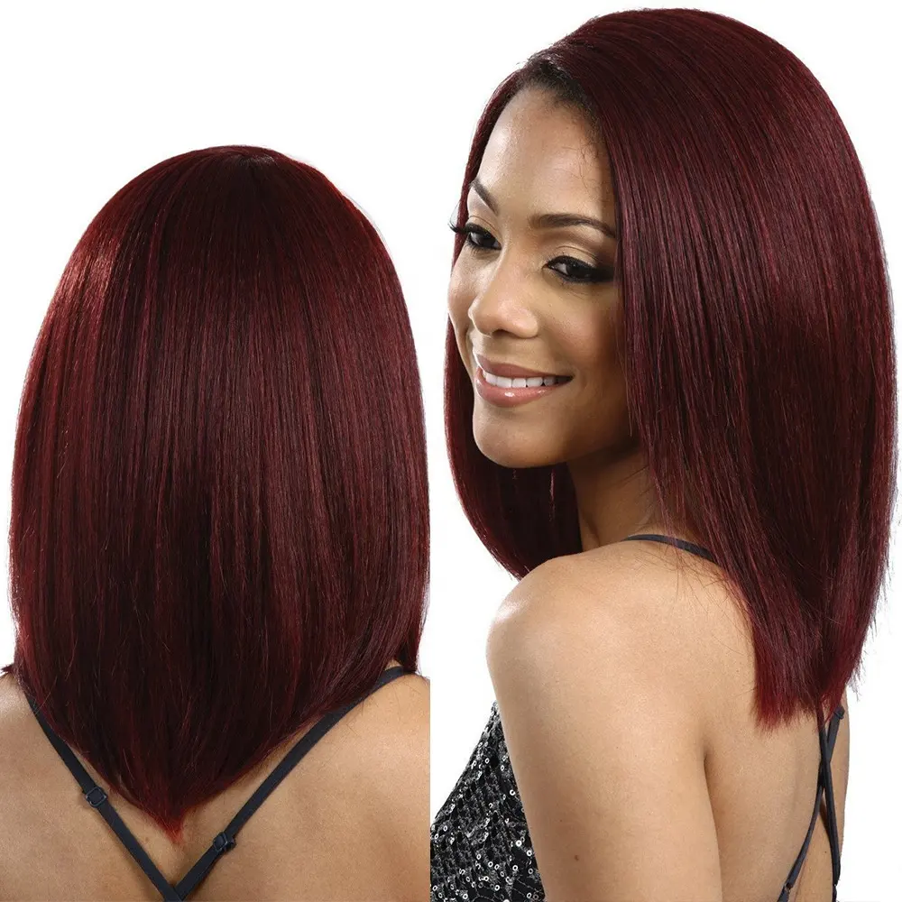 Vendor 100% Brazilian Virgin Hair 99j color 4X4 Transparent Lace Front Wigs Fits Black Women Human Hair Wig