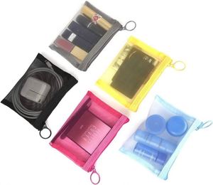 5 Pieces Beauty Makeup <b>Lipstick</b> Cosmetic Accessories Organizer <b>Mini</b> Zipper Mesh Bags Small Travel Kit Storage Pouch - Product Image 1