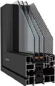 Fenêtres en aluminium résistantes aux ouragans, prix d'usine, vente chaude aux États-Unis et en Caraïbes, couleur noire, fenêtre à battants pour maison - Product Image 2