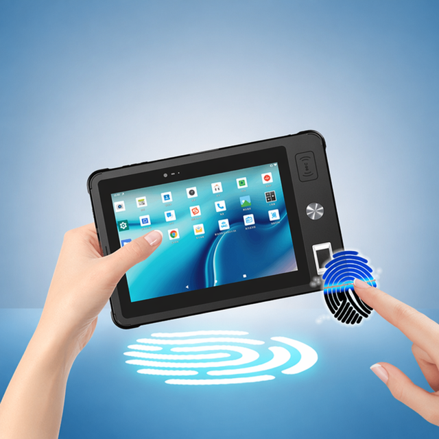 Custom Industrial Rugged Ip68 Android Handheld Pda Qr Barcode Scanner Fingerprint Nfc Reader 8 Inch Rugged Tablet Pc