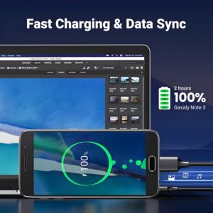 Tùy chỉnh USB 3.1 một để USB C Cáp Nylon bện 10gbps truyền dữ liệu và 60 Wát 3A nhanh chóng sạc cáp cho điện thoại di động sạc - Product Image 6
