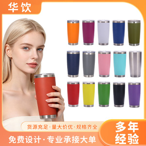 Gobelet isotherme en acier inoxydable 20 oz à double paroi, isolé sous vide, portable, pour les voyages et l'extérieur - Product Image 4