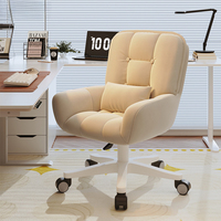 Chaise de bureau ergonomique avec accoudoirs relevables, chaise de bureau pivotante avec dossier, chaise d'ordinateur confortable et table