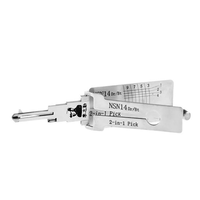Herramientas Lishi Hu92 Mit11 Nsn14 Toy43 Hu46 Ym28 Hy15 Hu64 Hu66 Cy24 2 en 1, Herramientas de Cerrajería para Abrir y Decodificar Cerraduras de Automóviles
