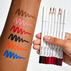 Crayon à lèvres personnalisé imperméable, couleur nude crémeuse, brun foncé, rouge, noir, rose, marque privée, maquillage - Product Image 1