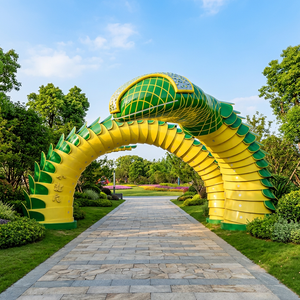 Grande lanterne extérieure en résine étanche en forme de dinosaure ou de dragon, décoration d'arche pour le Nouvel An chinois, la remise des diplômes, les mariages et les festivals - Product Image 3