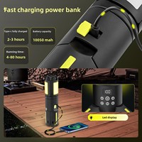 Lampe de camping LED rechargeable multifonctionnelle, lampe de travail extérieure rétractable avec trépied, lampe de tente d'urgence pliable SOS