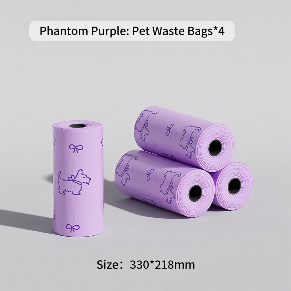 Sac de ramassage violet 4 rouleaux