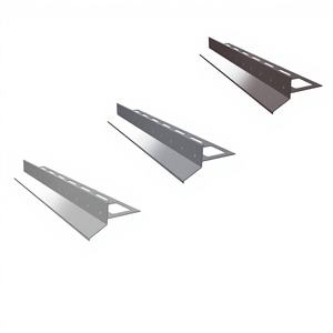 Profil de corniche en aluminium Renoplast D25, étanche, garantie 5 ans, pour terrasses, balcons, sols carrelés, mortier adhésif - Product Image 1