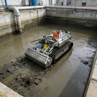 Robot de dragage submersible RC pour le nettoyage des sédiments des étangs à poissons, ROV, profondeur 20m