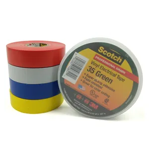 3M 35 PVC Vinyl Kode Warna Suhu Tinggi Tahan Tahan Tape Biru Pita Pita Kuning