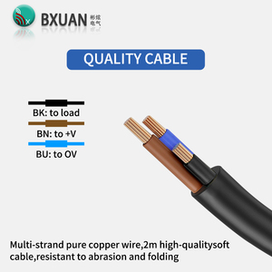 Bxuan M8 M12 M18 M30 Proximity Sensor 24V không thấm nước Khoảng cách phát hiện 2mm-25mm NPN PNP không có NC DC AC Proximity sensor chuyển - Product Image 4