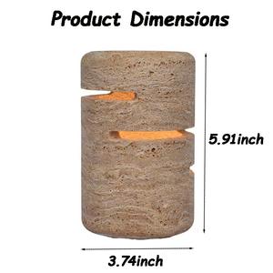 Produit phare Décoration d'intérieur de luxe Lumière d'ambiance beige Travertin Marbre blanc Pierre de grotte Lampe de table Veilleuse - Product Image 4