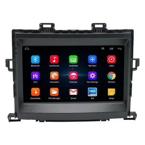 Multimedia Android Auto Stereo 9 Inci 2 Din Audio Radio Mobil untuk Toyota Alphard 2008-2015 GPS Navigasi Pemutar Video Mobil