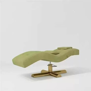 เตียงต่อขนตาสีชมพูทันสมัยสำหรับเฟอร์นิเจอร์ร้านเสริมสวย เตียงสปาโค้งสำหรับทำทรีทเมนต์หน้า เตียงเสริมสวยหรูหราพร้อมท็อปเปอร์เตียงไฟฟ้าสำหรับต่อขนตา - Product Image 5