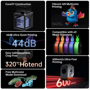 Máy in <span class=keywords><strong>3D</strong></span> đa màu độ chính xác cao Anycubic Kobra S1 Combo 600mm/s, hệ thống CoreXY, tự cân bằng - Product Image 5