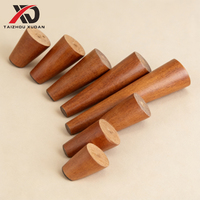 Ensemble de pieds de meubles en bois durables avec couvercles en laiton en option pour la réparation et la mise à niveau des canapés, chaises, tabourets et armoires