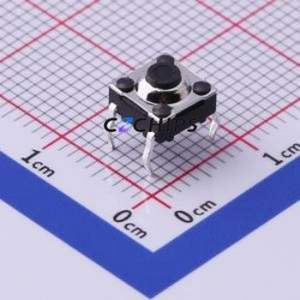 TS-1033-A1B3-D2 Tactile Switch Through hole Component (THT)-4P,6.2x6.2mm Switch Single Pole Single Throw Round Button 2.5N 6.2mm - Product Image 1