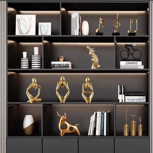 Ornements en résine de luxe <span class=keywords><strong>pour</strong></span> la maison, le salon, le bureau, le meuble à vin, le meuble TV, la bibliothèque, l'étagère - Art moderne semi-artisanal décoratif - Product Image 4