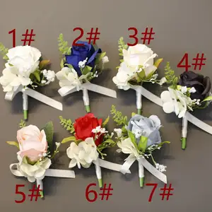Wholesale Rose Hydrangea Korean Western-style European Bridegroom Wedding Corsage Bridesmaid Wedding Wrist Flower