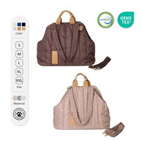 Sac de transport pliable de luxe personnalisé pour chat et chien avec fermeture éclair, grande capacité, portable, pour l'hiver et l'extérieur, à porter en bandoulière