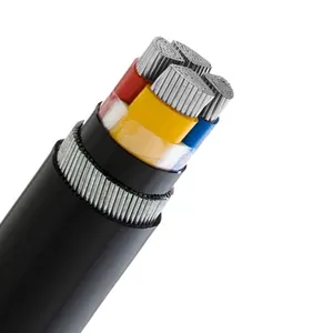 Kabel Daya bawah tanah konduktor Aluminium, kabel daya bawah tanah SWA konduktor Aluminium PVC XLPE AL 35mm 95mm 4 Core 0.6/1KV YJLV32