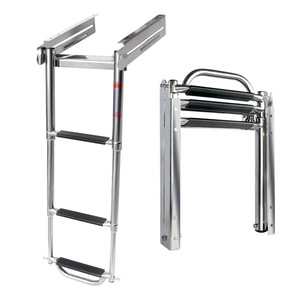 Escalera para barco de acero inoxidable, retráctil, con peldaños antideslizantes, para mejora de embarcaciones, accesorios marinos - Product Image 1