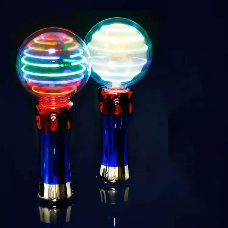 AP 2022 Factory Rotating Flashing LED Magic Ball Toy Flashing LED Wands for Boys and Girls Spinning Light Up Wand Fidget Toys