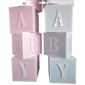 Acrylic box BABY alphabet box ABC alphabet props Birthday party decoration dessert table