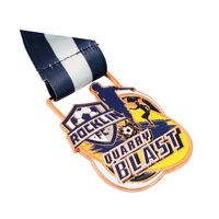 Médaille de récompense en alliage de zinc en métal avec ruban de sublimation personnalisée médailles et trophées personnalisés