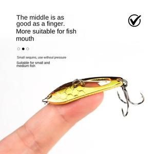 Leurre de pêche imprimé en acier, appât artificiel dur <span class=keywords><strong>pas</strong></span> <span class=keywords><strong>cher</strong></span>, cuillère de pêche en eau salée pour le bar/la <span class=keywords><strong>truite</strong></span> - Product Image 4