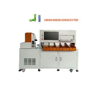 Etiqueta de clasificación de batería de litio 18650 automática Pegar 10 canales Potencia cilíndrica 21700 Máquina de fabricación de baterías - Product Image 1