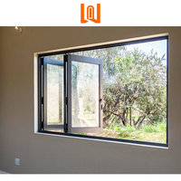 Nouvelle conception de fenêtres pliantes horizontales en aluminium et verre trempé pour balcon d'appartement