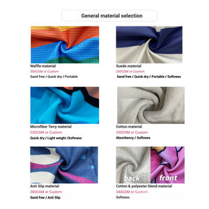 Ensemble de serviettes de plage en <span class=keywords><strong>microfibre</strong></span> gaufrée en daim et <span class=keywords><strong>microfibre</strong></span>, sans sable, avec sublimation du logo personnalisé, extra large en <span class=keywords><strong>microfibre</strong></span> recyclée - Product Image 5