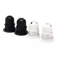 Douille de lampe en plastique blanc Durable E27, douille de tête de lampe à demi-fil