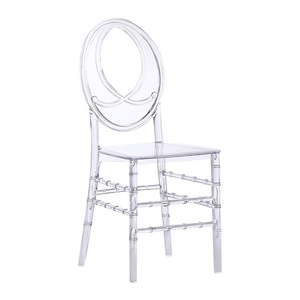 Silla de Bambú de Cristal, Silla de Comedor Transparente de Acrílico para Bodas y Banquetes, Silla para Espacios Comerciales - Product Image 3
