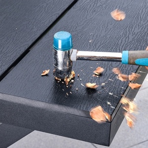 Ensemble <span class=keywords><strong>de</strong></span> salle à manger <span class=keywords><strong>de</strong></span> patio pas cher, 6 pièces, meubles d'extérieur avec table <span class=keywords><strong>et</strong></span> 6 chaises en <span class=keywords><strong>bois</strong></span> plastique pour véranda, bord <span class=keywords><strong>de</strong></span> piscine, cour <span class=keywords><strong>et</strong></span> <span class=keywords><strong>jardin</strong></span>, <span class=keywords><strong>noir</strong></span> - Product Image 6