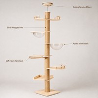 Arbre à chat du sol au plafond avec plateforme de saut